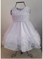 VESTIDO BATIZADO BRANCO TAM. 2 e 3